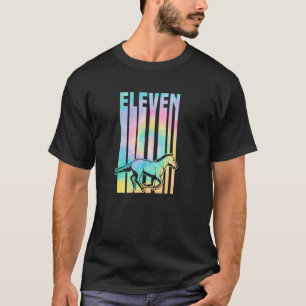 T-shirt Pour anniversaire de 11 ans sur le thème du cheval