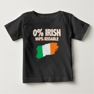 T-shirt Pour Bébé 0% Irlandais 100% Kissable