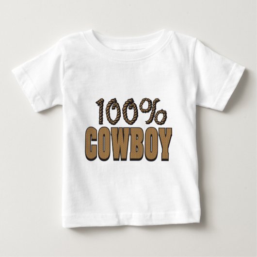 T-shirt Pour Bébé 100 % Cowboy (Devant)