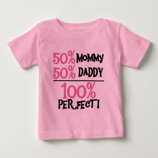 T-shirt Pour Bébé 100% Parfait - Chemises et cadeaux roses (Devant)
