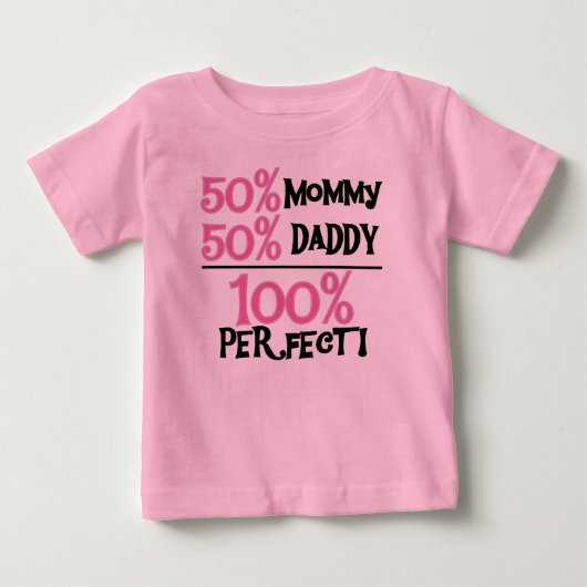 T-shirt Pour Bébé 100% Parfait Rose (Devant)