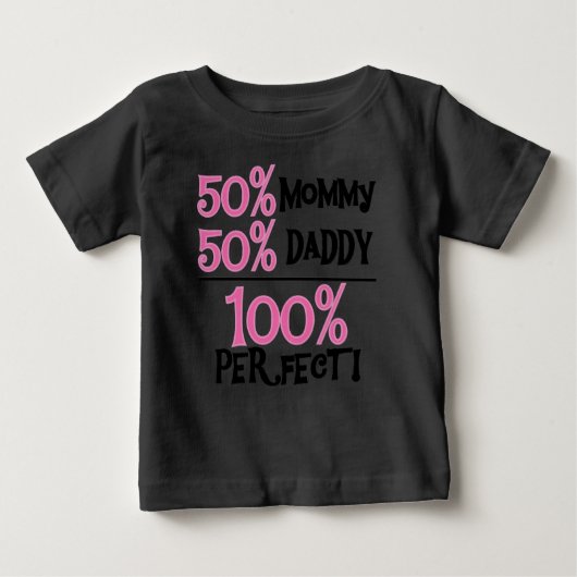 T-shirt Pour Bébé 100% Parfait Rose (Devant)