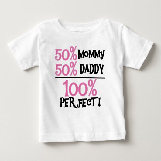 T-shirt Pour Bébé 100% Parfait Rose (Devant)
