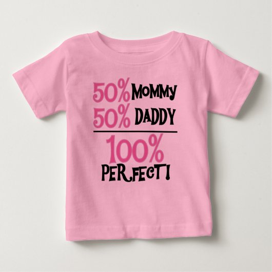 T-shirt Pour Bébé 100% Parfait Rose (Devant)