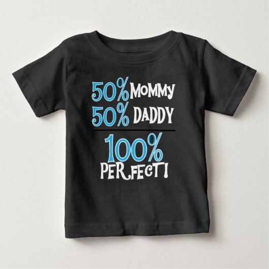 T-shirt Pour Bébé 100 pour cent perfectionnent le bleu (Devant)