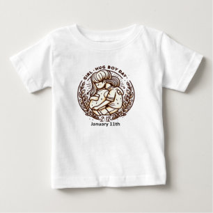 T-shirt Pour Bébé 11 janvier - Fille Hug Boy Day