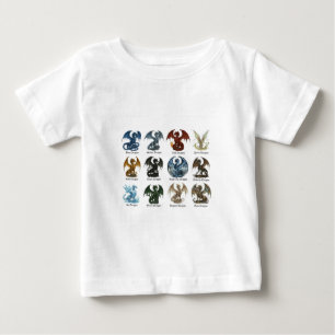 T-shirt Pour Bébé 12 Dragons - inspiré de dnd