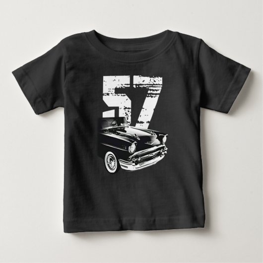 T-shirt Pour Bébé 1957 Chevy Bel Air Vue frontale Silhouette (Devant)