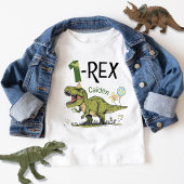 T-shirt Pour Bébé 1-Rex Cute Dinosaur Thème 1er Anniversaire Nom de 