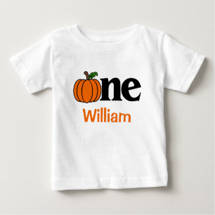 T-shirt Pour Bébé 1er anniversaire Boy Fall Citrouille Personnalisé