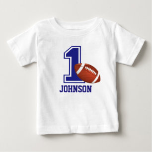 T-shirt Pour Bébé 1er Anniversaire Boy football Personnalisé