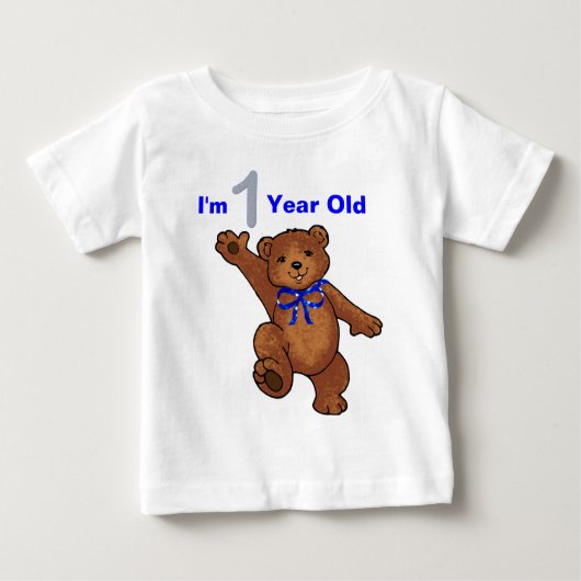 T-shirt Pour Bébé 1er anniversaire de fête garçon (Devant)