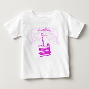 T-shirt Pour Bébé 1er anniversaire de la fille Tutu Tee