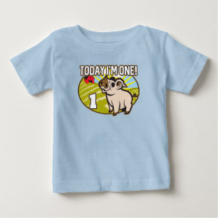 T-shirt Pour Bébé 1er anniversaire de l'enfant Aujourd'hui je suis u