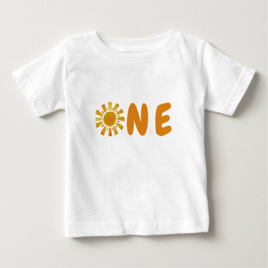 T-shirt Pour Bébé 1er anniversaire de Soleil (Devant)