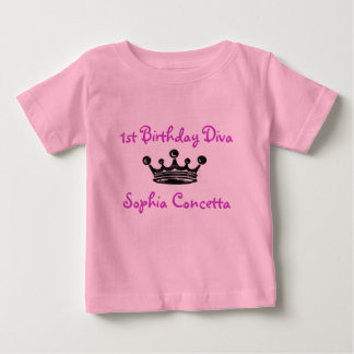 T-shirt Pour Bébé 1er anniversaire Diva
