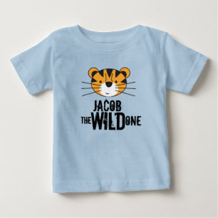 T-shirt Pour Bébé 1er anniversaire du tigre d'une femme personnalis
