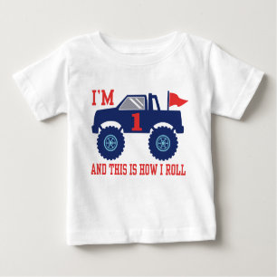 T-shirt Pour Bébé 1er Anniversaire Monster Truck