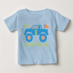T-shirt Pour Bébé 1er Anniversaire Monster Truck