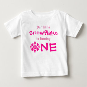 T-Shirt pour bébé 1er anniversaire Petit Flocon de