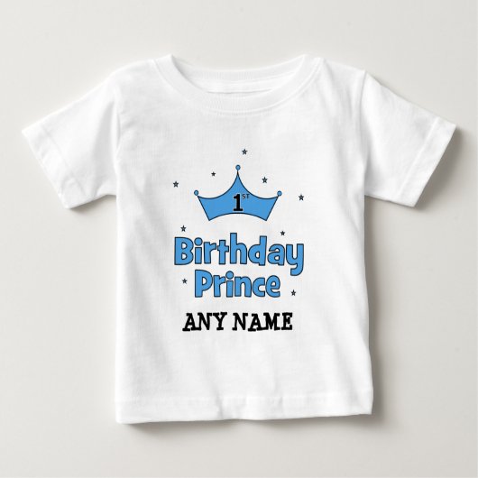 T-shirt Pour Bébé 1er anniversaire Prince (Devant)