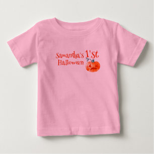 T-shirt Pour Bébé 1er Citrouille d'Halloween mignon