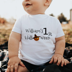 T-shirt Pour Bébé 1er Citrouille Halloween personnalisé