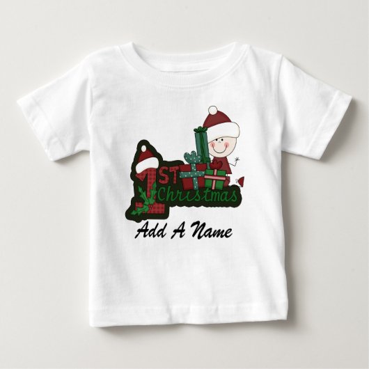 T-shirt Pour Bébé 1er Noël-bébé en stock (Devant)
