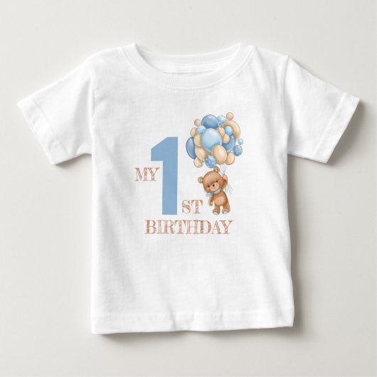 T-shirt Pour Bébé 1er pique-nique d'ours en peluche (Devant)