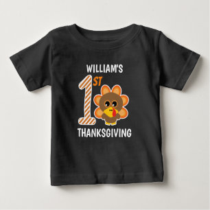 T-shirt Pour Bébé 1er Thaiksgiving (garçon)
