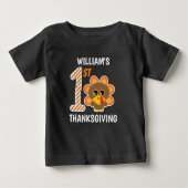 T-shirt Pour Bébé 🦃 1ère action de grâces du bébé (garçon) (Devant)