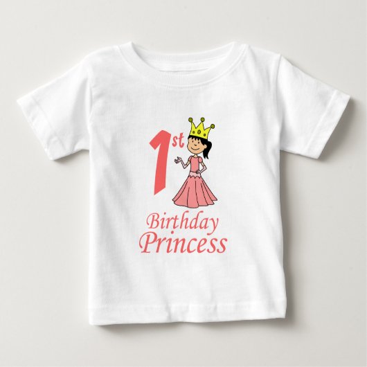 T-shirt Pour Bébé 1ère Bébé Princesse (Devant)