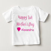 T-shirt Pour Bébé 1ère fête des mères (Devant)