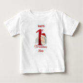 T-shirt Pour Bébé 1ère Forêt de cerfs de Noël (Devant)