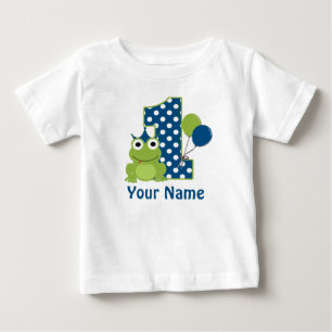 T-shirt Pour Bébé 1ère grenouille d'anniversaire Chemise personnalis