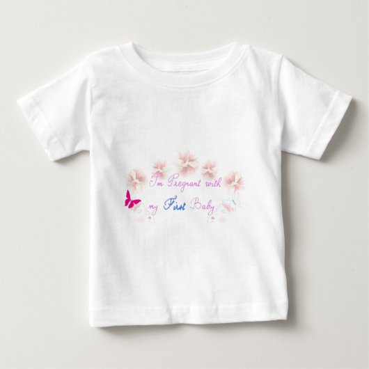 T-shirt Pour Bébé 1ère grossesse (Devant)