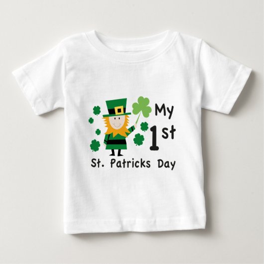 T-shirt Pour Bébé 1ère St. Patrick's Day (Devant)