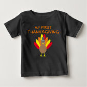 T-shirt Pour Bébé 1ère T-shirt bébé Thanksgiving (Devant)