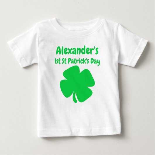 T-shirt Pour Bébé 1re Saint Patrick's Day (Devant)