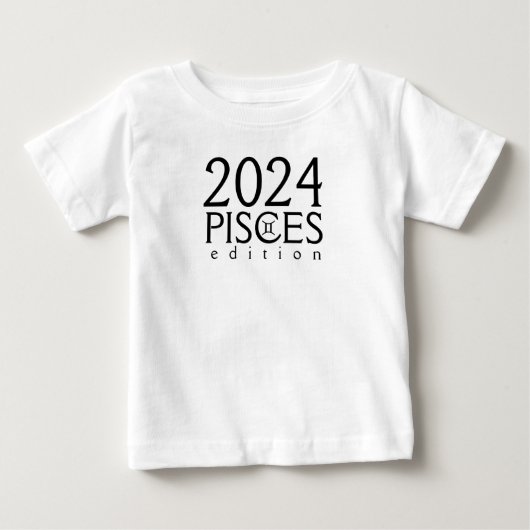 T-shirt Pour Bébé 2024 Pisces édition avec le symbole T-shirt bébé (Devant)