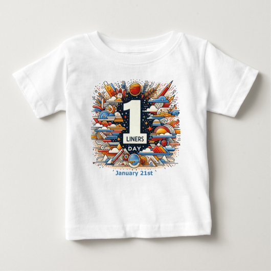 T-shirt Pour Bébé 21 janvier - Journée de la ligne (Devant)