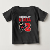 T-shirt Pour Bébé 2 ans Karate Ninja Party Enfants 2e anniversaire (Devant)