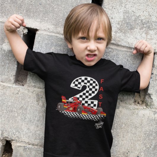 T-shirt Pour Bébé 2 fast Second Birthday Super Car 