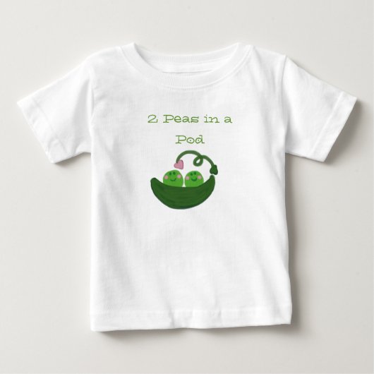 T-shirt Pour Bébé 2 pois dans un pois (Devant)