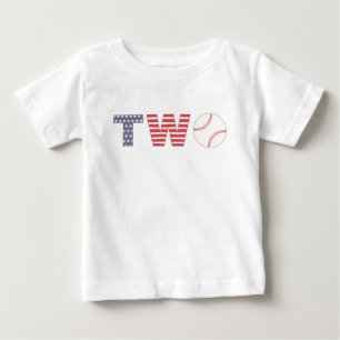 T-shirt Pour Bébé 2e tenue d'anniversaire, fête de baseball, photo-