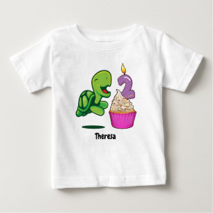 T-shirt Pour Bébé 2ème anniversaire de tortue