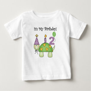 T-shirt Pour Bébé 2ème anniversaire de tortue
