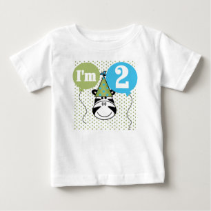 T-shirt Pour Bébé 2ème anniversaire de zèbre