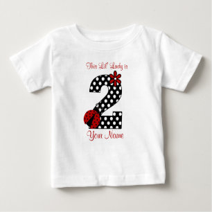 T-shirt Pour Bébé 2ème chemise d'anniversaire de coccinelle
