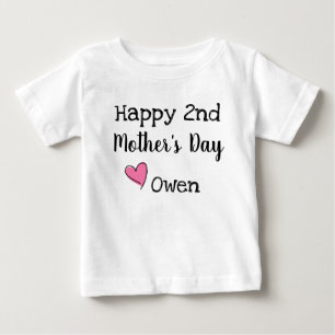 T-shirt Pour Bébé 2ème chemise heureuse de jour de mères
